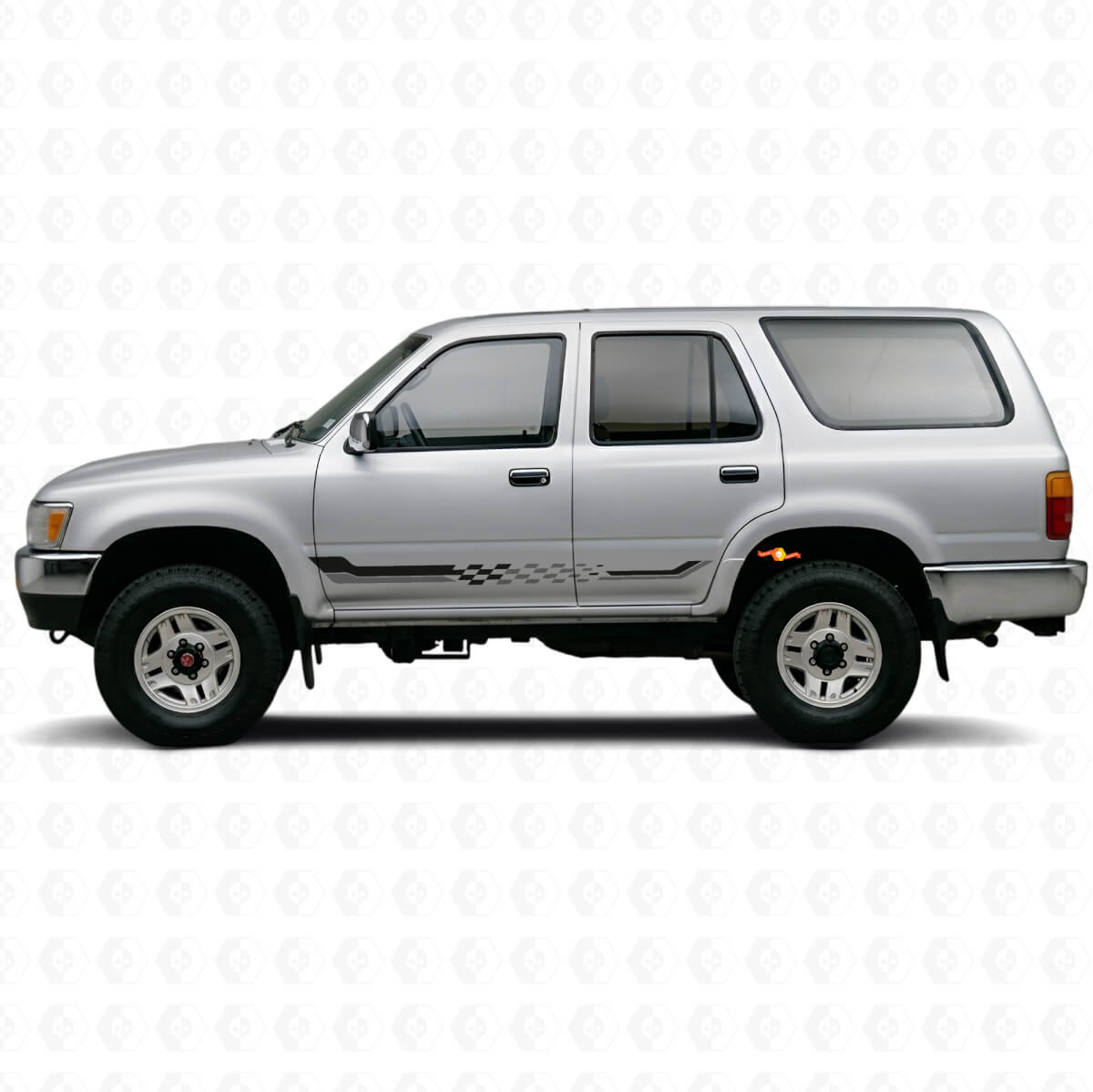 Checkered Flag Side Stripes Vinyl Decal for Toyota 4Runner 1989-1995