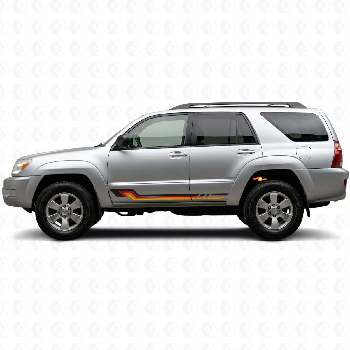 Vintage Style Side Stripes Vinyl Decal for Toyota 4Runner 2002-2009