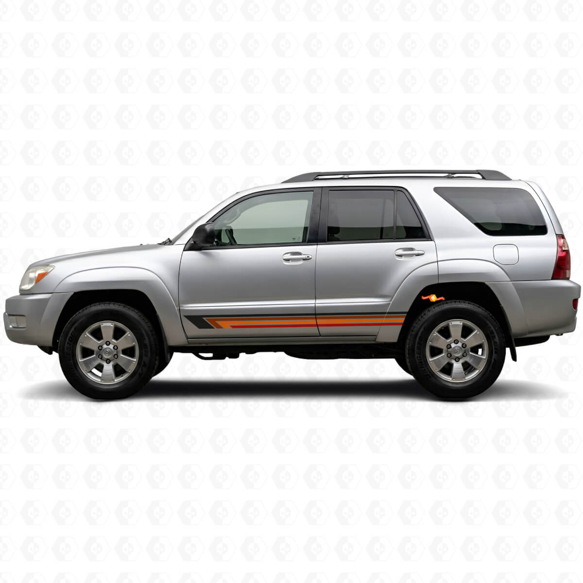 Vintage Straight Stripes Side Vinyl Decal for Toyota 4Runner 2002-2009