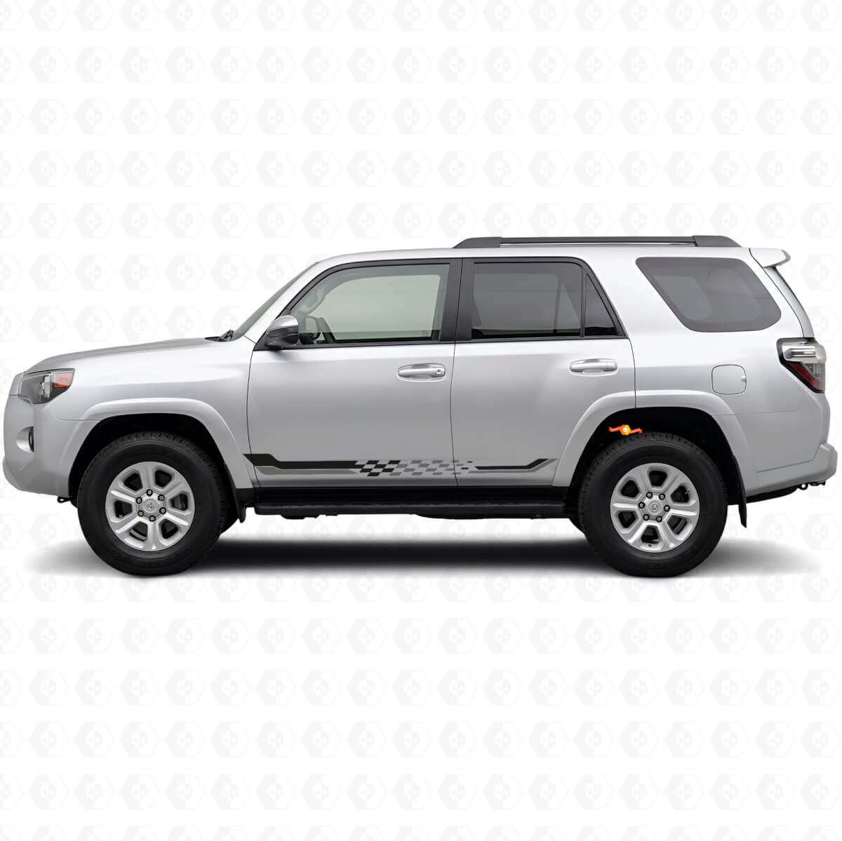 Checkered Flag Side Stripes Vinyl Decal for Toyota 4Runner 2009-2024