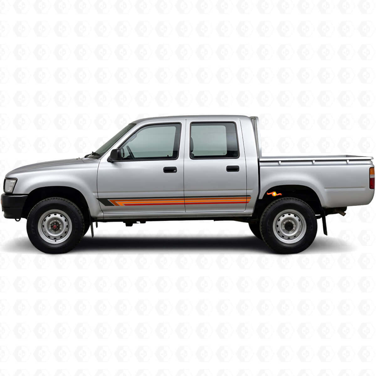 Vintage Straight Stripes Side Vinyl Decal for Toyota Hilux 1988-1997