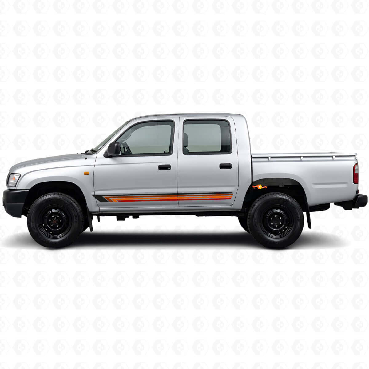 Vintage Straight Stripes Side Vinyl Decal for Toyota Hilux 1997-2004