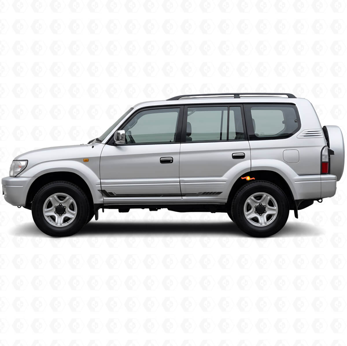 Racing Style Side Stripes Vinyl Decal for Toyota Land Cruiser Prado 1996-2002