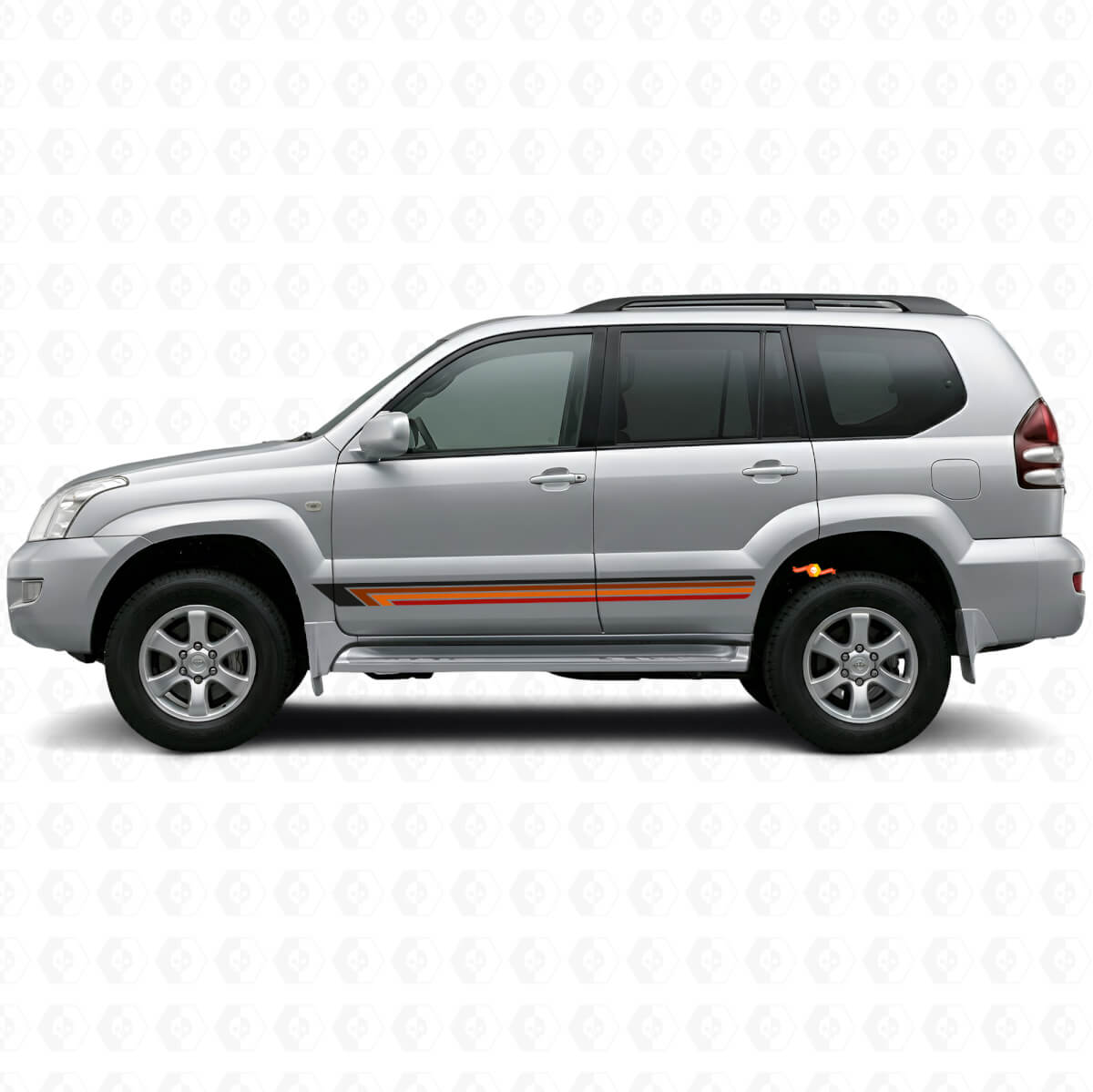 Vintage Straight Stripes Side Vinyl Decal for Toyota Land Cruiser Prado 2002-2009