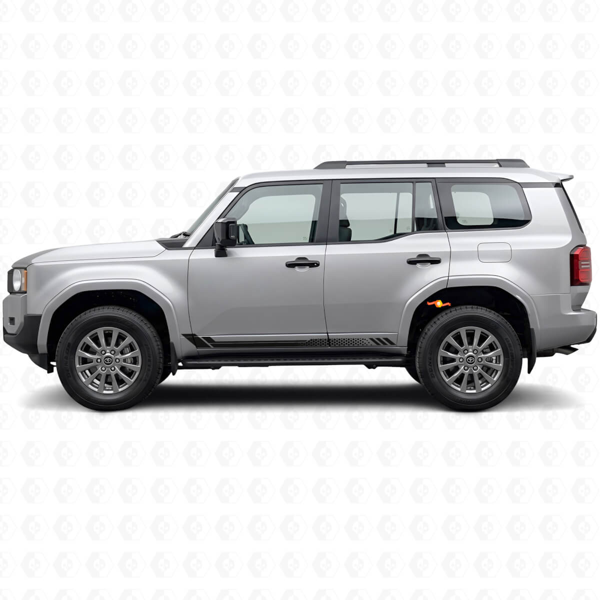Honeycomb Stripes Side Vinyl Decal for Toyota Land Cruiser Prado 2023+