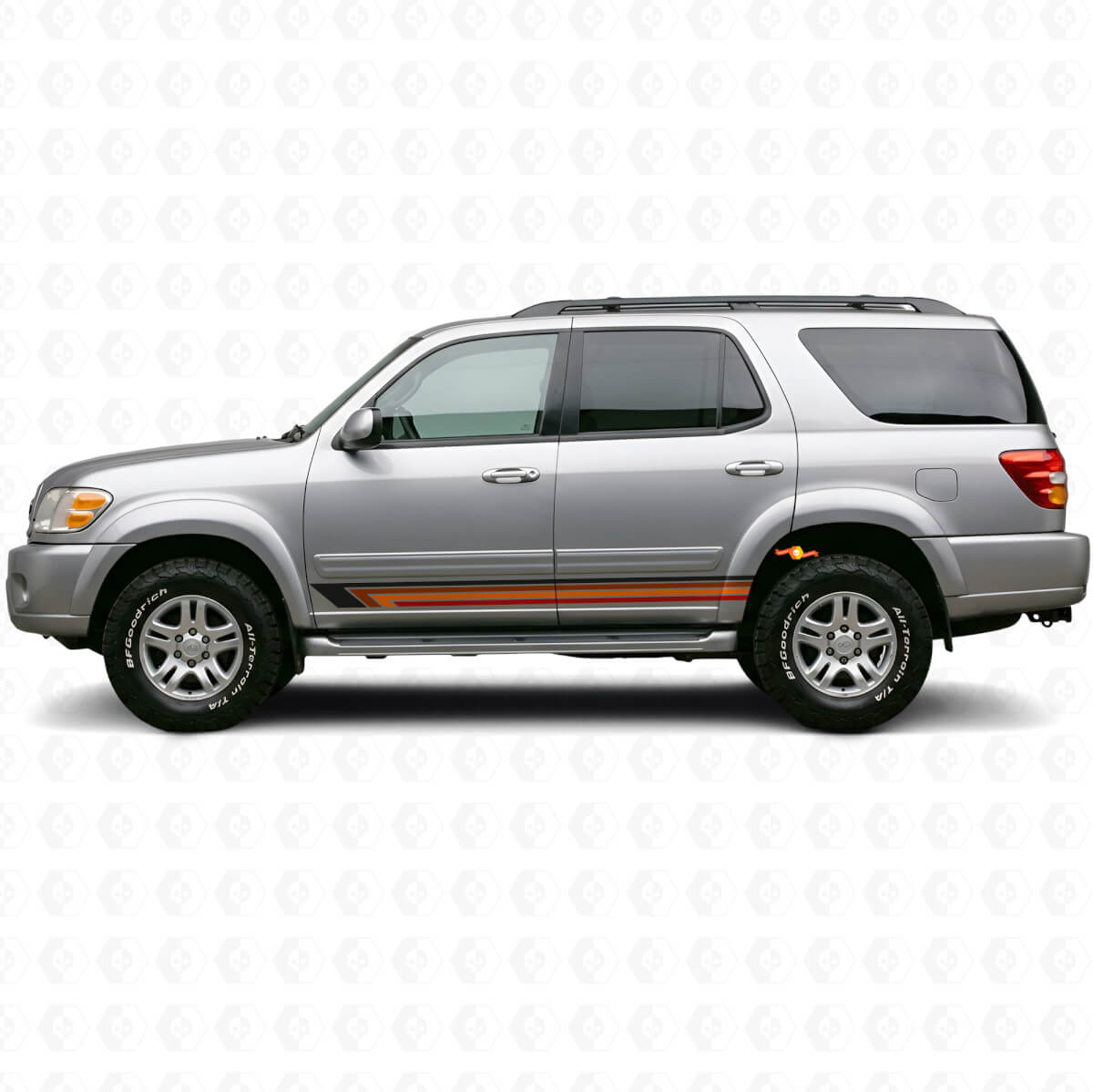 Vintage Straight Stripes Side Vinyl Decal for Toyota Sequoia 2000-2007