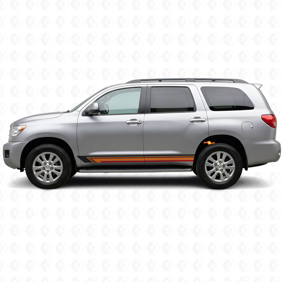 Vintage Straight Stripes Side Vinyl Decal for Toyota Sequoia 2007-2022