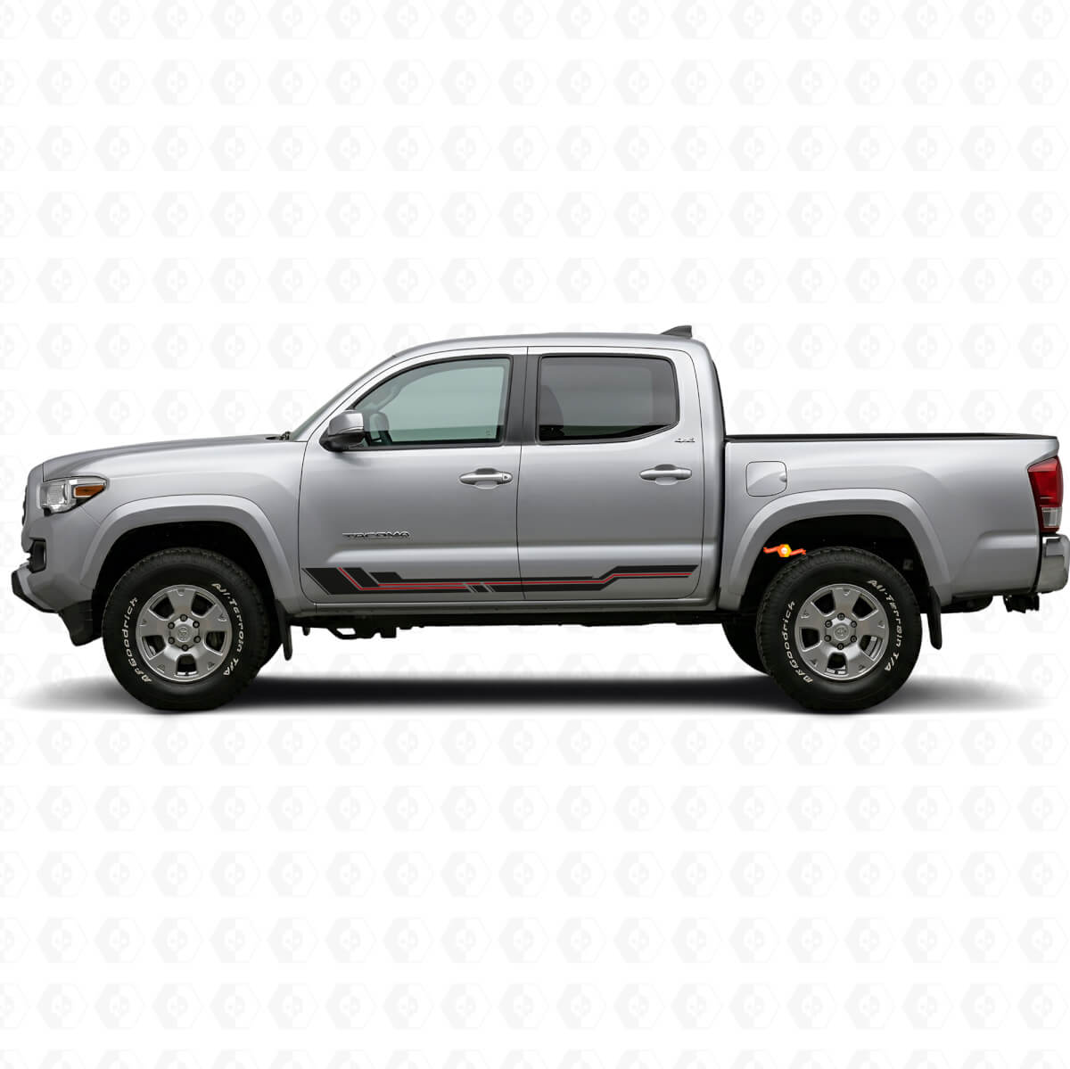 Curved Stripes Rocker Panel Vinyl Decal for Toyota Tacoma 2015-2023