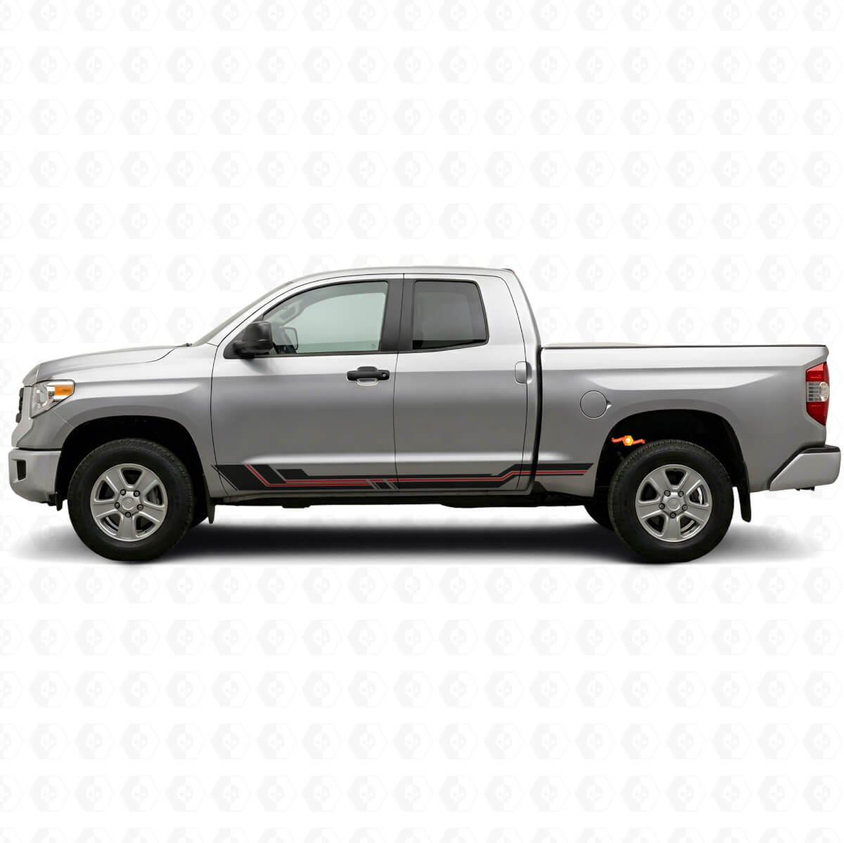 Curved Stripes Rocker Panel Vinyl Decal for Toyota Tundra 2007-2021