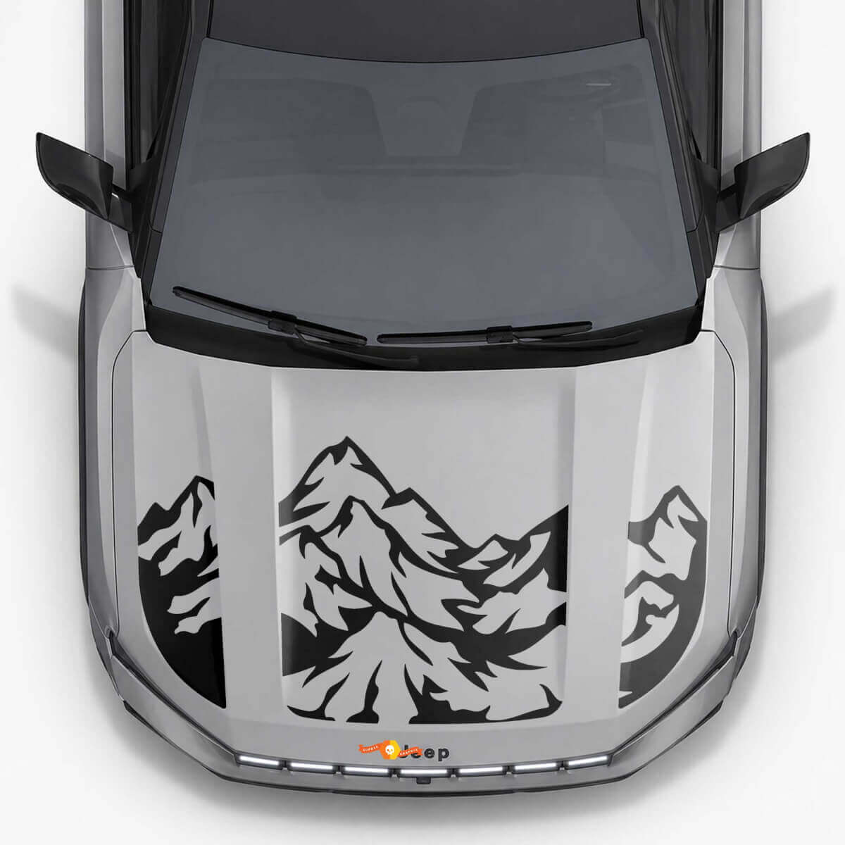 Mountain Style Hood Triple Stripes Vinyl Decal for Jeep Compass 2026