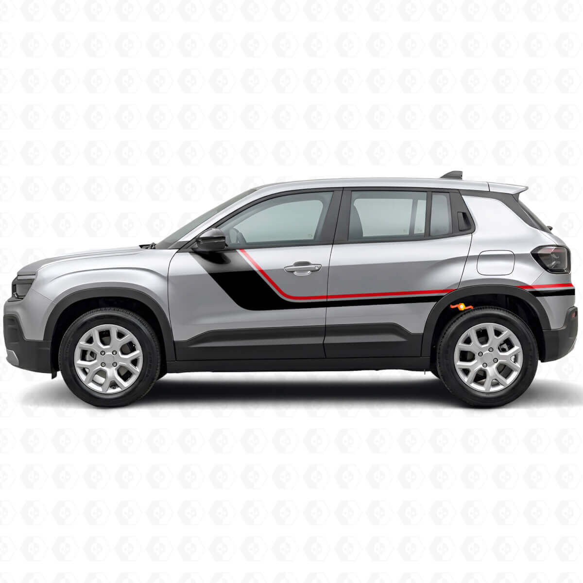 Twin Stripes Side Vinyl Decal Kit for Jeep Avenger 2023+ 