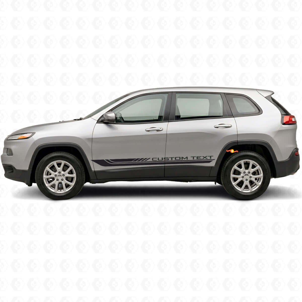 Checkered Curved Side Stripes Vinyl Decal for Jeep Cherokee KL 2013-2023