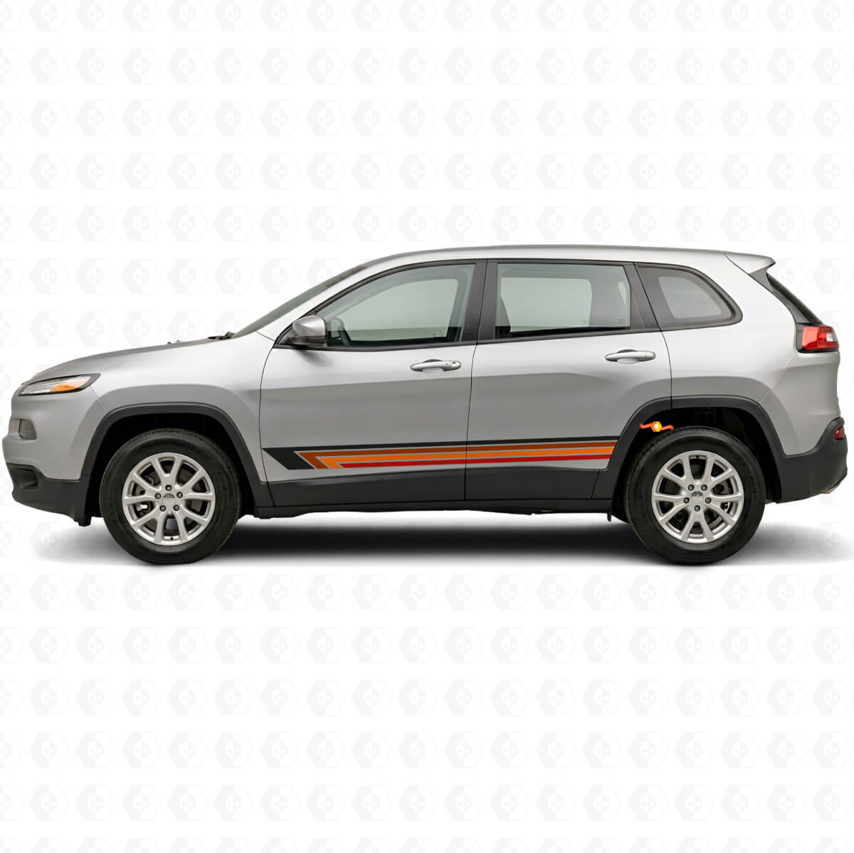 Vintage Straight Stripes Side Vinyl Decal for Jeep Cherokee KL 2013-2023