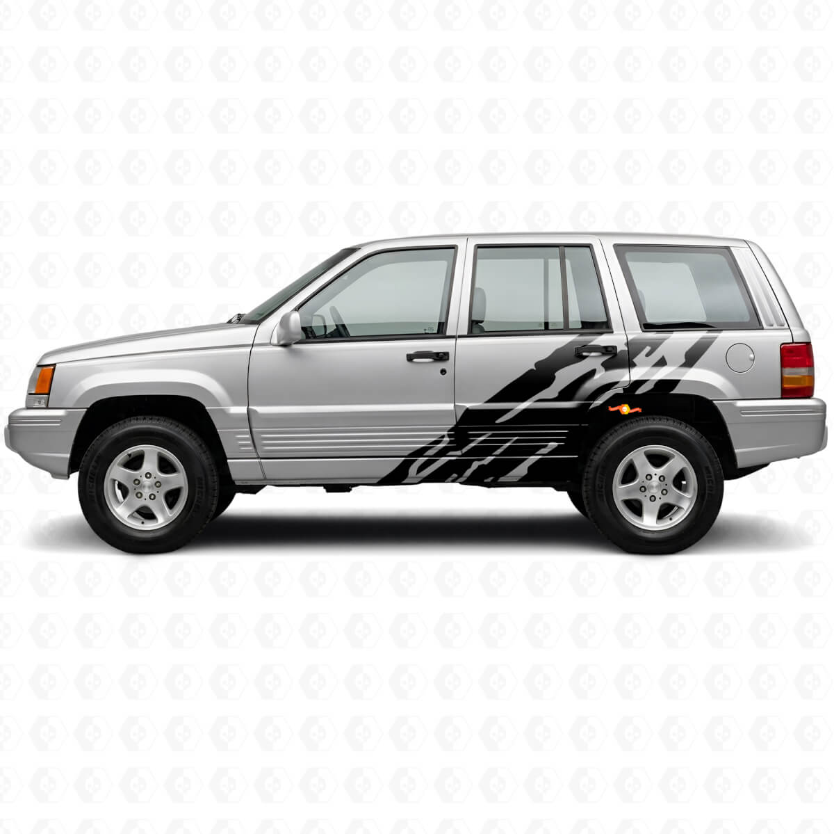 Mud Splash Graphic Side Vinyl Decal for Jeep Grand Cherokee 1993-1998