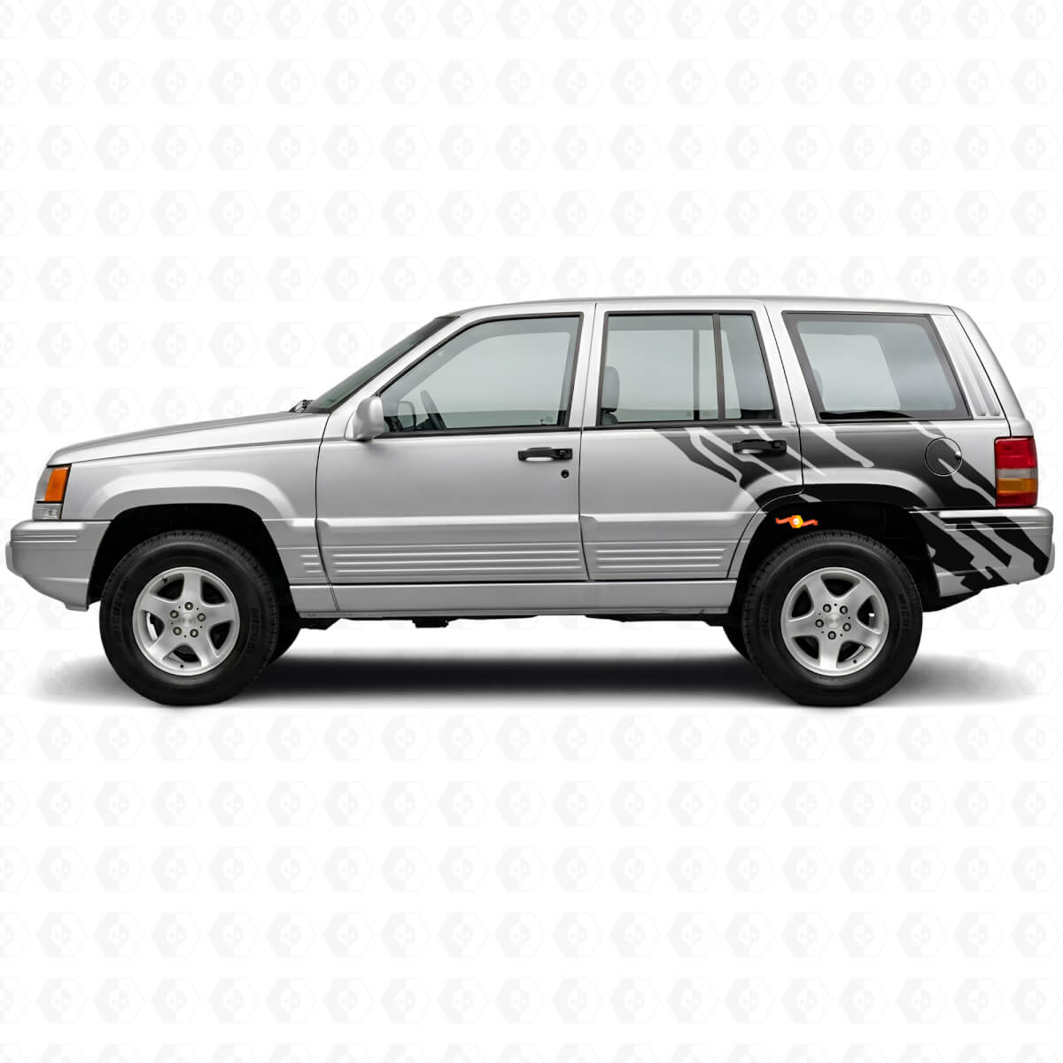 Mud Splash Graphic Rear Side Vinyl Decal for Jeep Grand Cherokee 1993-1998