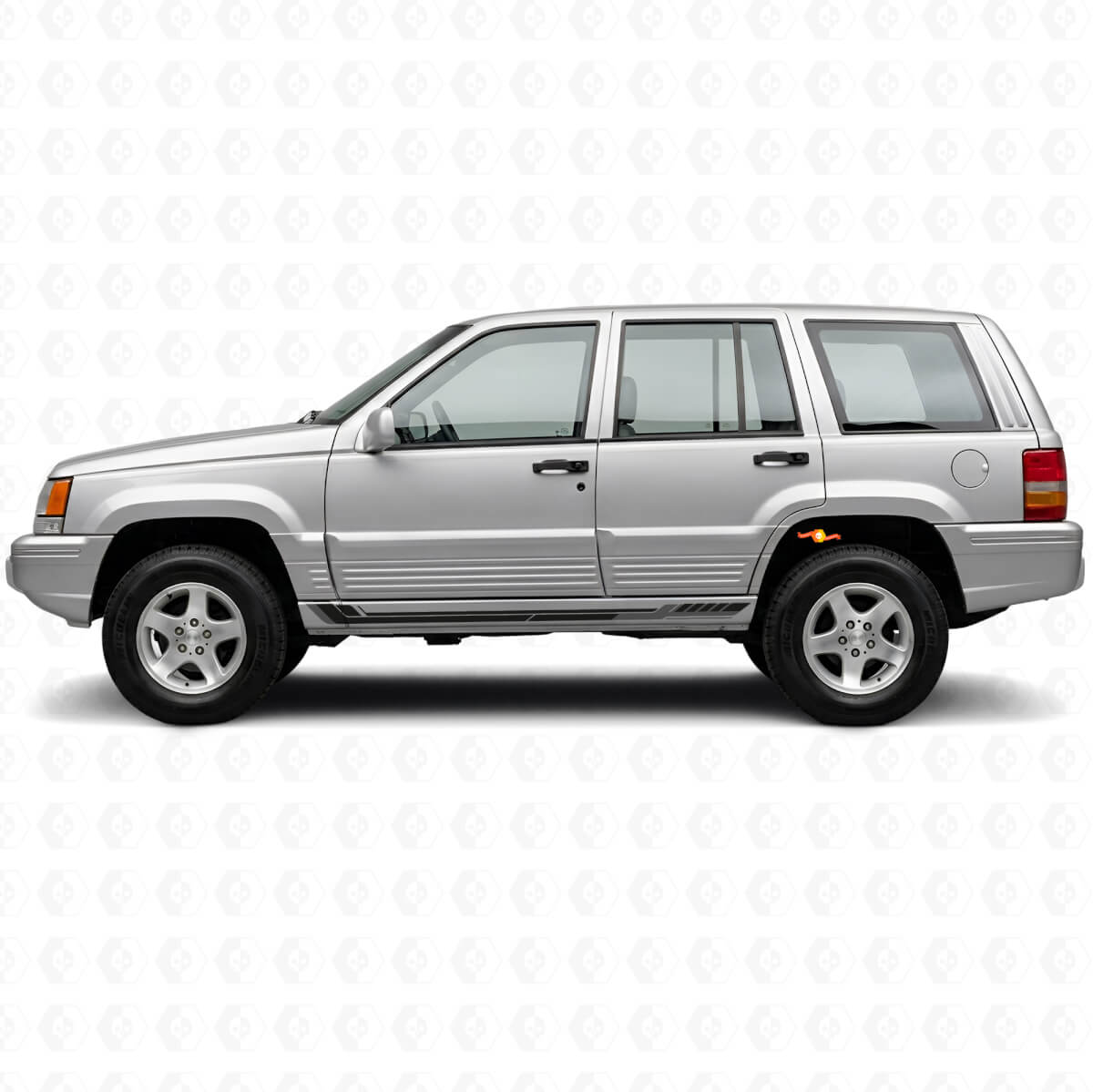 Racing Style Side Stripes Vinyl Decal for Jeep Grand Cherokee 1993-1998