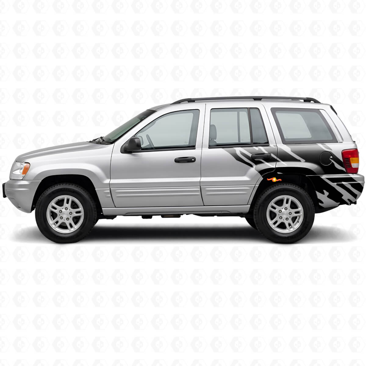 Mud Splash Graphic Rear Side Vinyl Decal for Jeep Grand Cherokee 1999-2004