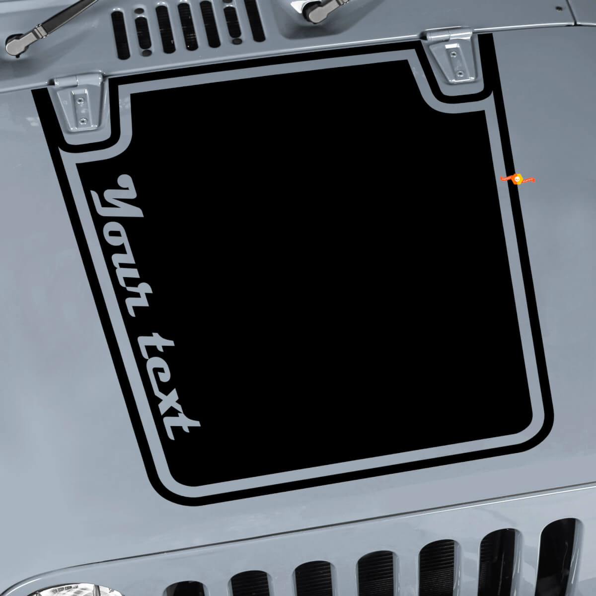 Blackout Graphic Hood Vinyl Decal For Jeep Wrangler CJ YJ TJ JK