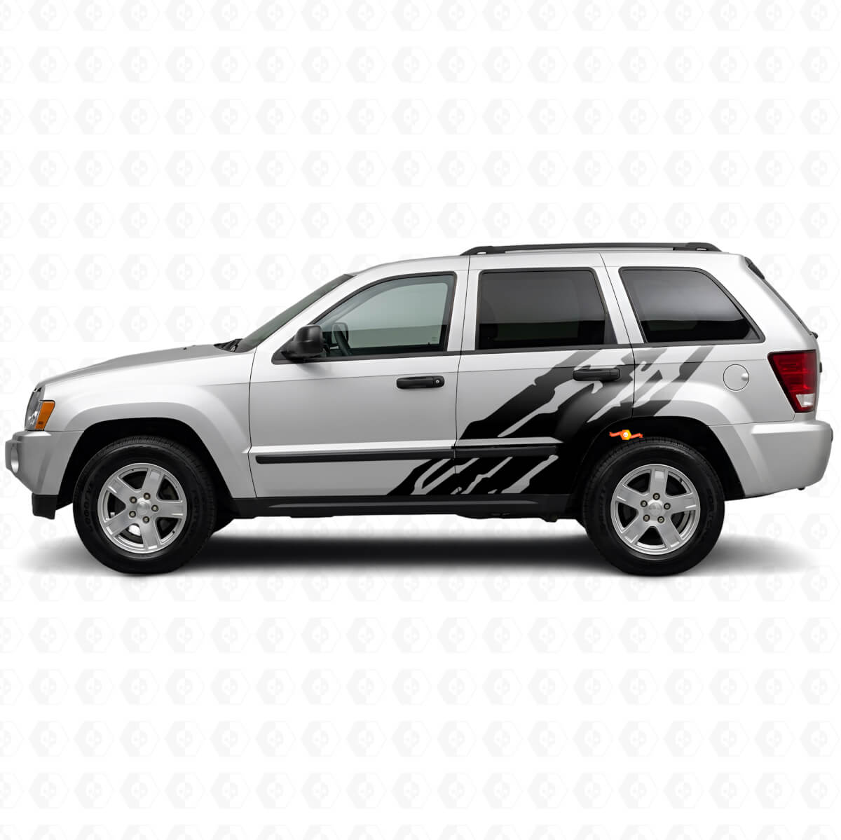 Mud Splash Graphic Side Vinyl Decal for Jeep Grand Cherokee 2005-2010
