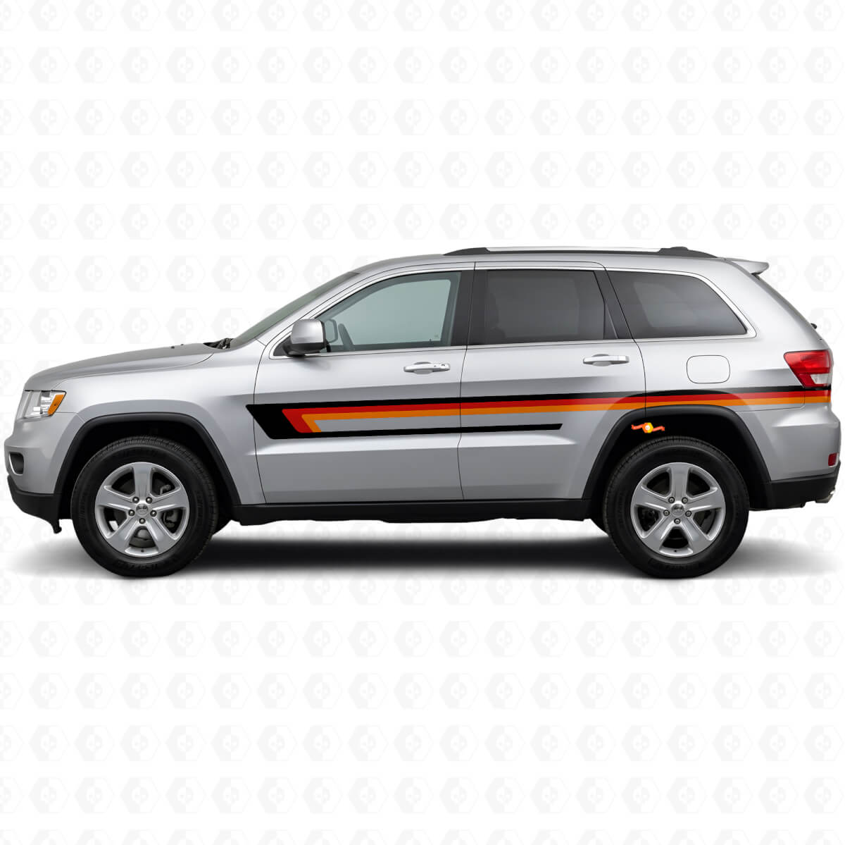 Triple Stripes Door Side Vinyl Decal for Jeep Grand Cherokee 2011-2021