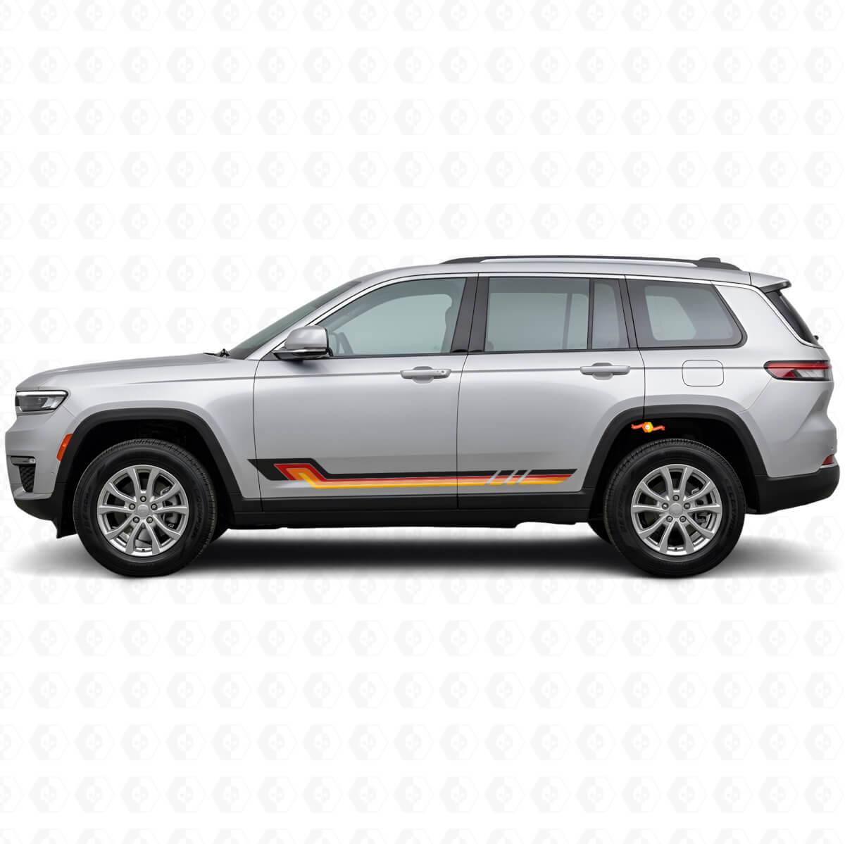 Vintage Style Side Stripes Vinyl Decal for Jeep Grand Cherokee 2021+