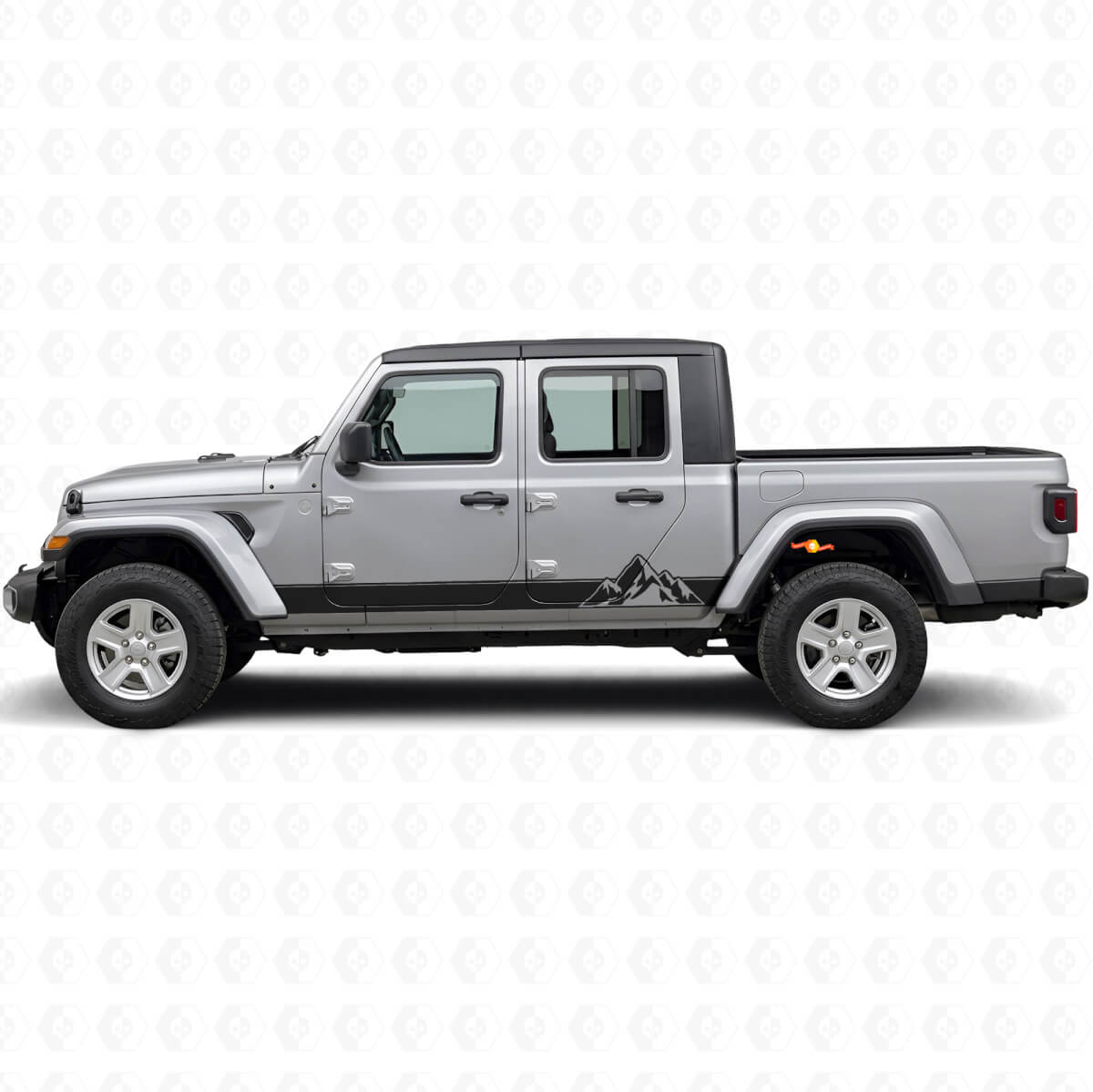 Mountains Style Stripes Side Vinyl Decal for Jeep Gladiator 2020+