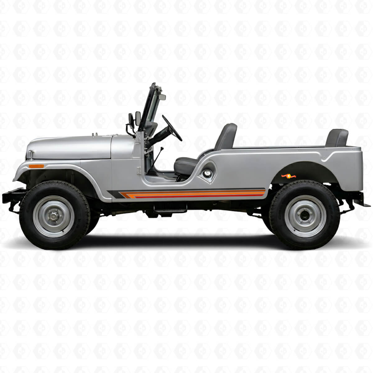 Vintage Straight Stripes Side Vinyl Decal for Jeep CJ-6 1955-1975