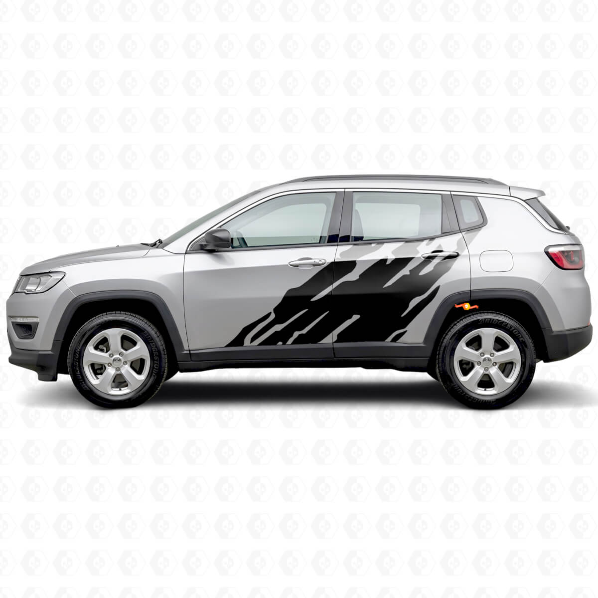 Mud Splash Graphic Side Vinyl Decal for Jeep Compass 2016+