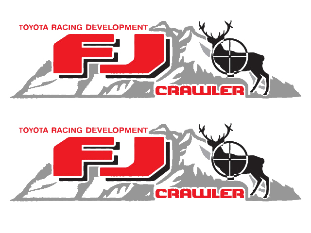 Toyota FJ CRAWLER Mountain Deer Hunter Decal TRD racing development side vinyl decal sticker #2