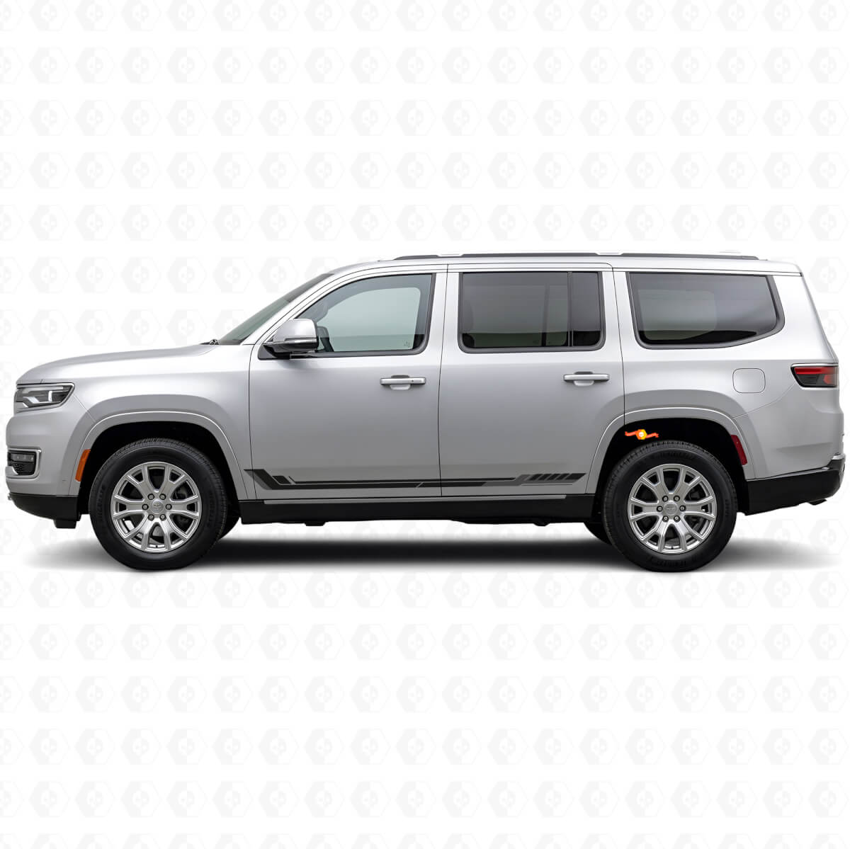 Racing Style Side Stripes Vinyl Decal for Jeep Wagoneer 2022+