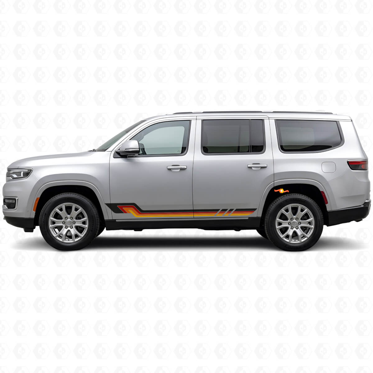 Vintage Style Side Stripes Vinyl Decal for Jeep Wagoneer 2022+