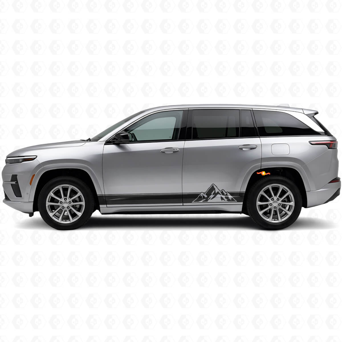 Mountains Style Stripes Side Vinyl Decal for Jeep Wagoneer S 2024+