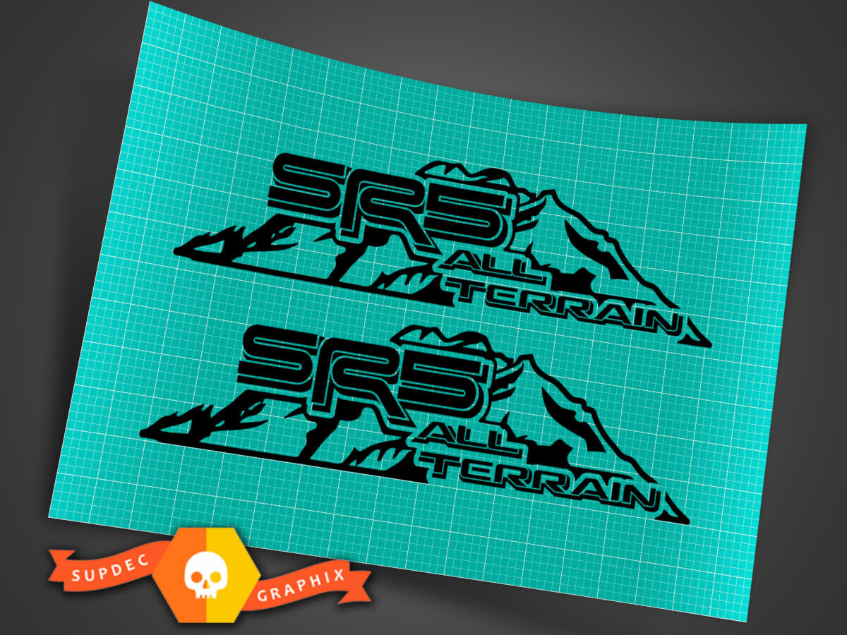 TOYOTA SR5 4X4 ALL TERRAIN DECAL Mountain  TRD racing development side vinyl decal sticker 3