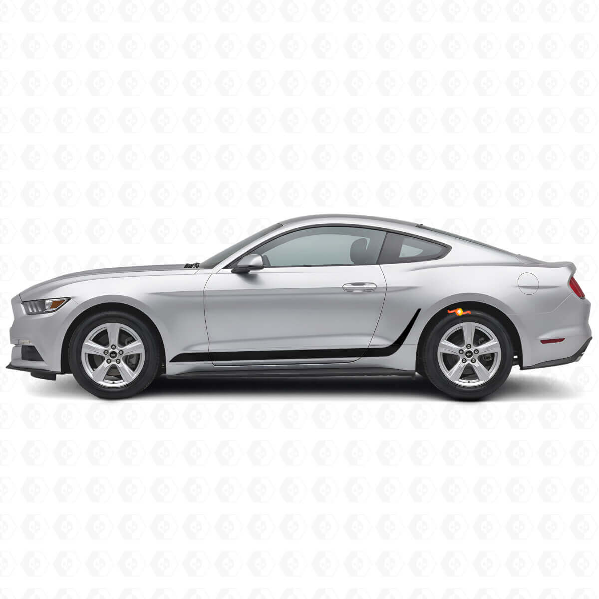 Decorated Stripes Side Vinyl Decal Kit for Musclecar Mustang