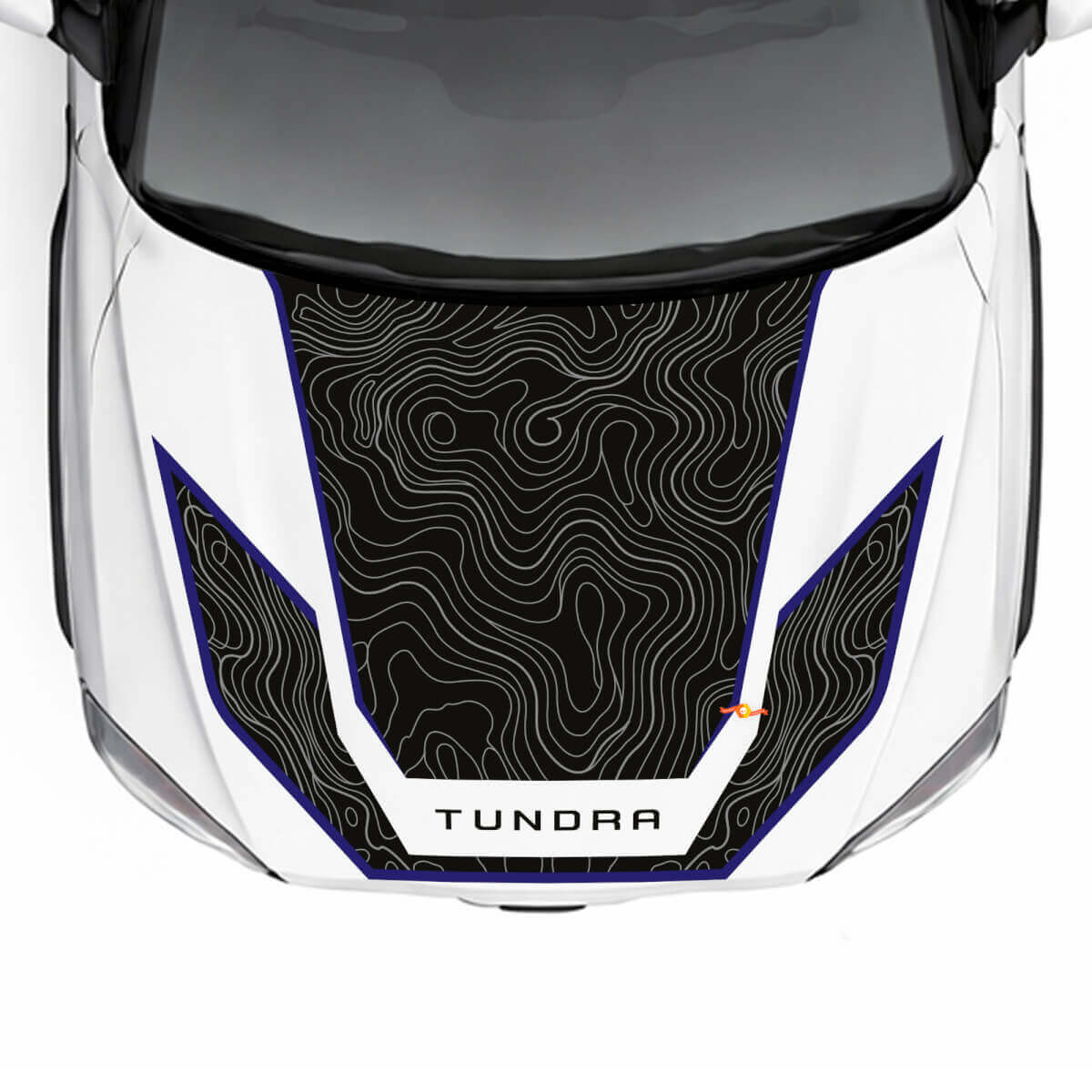 Topographic Map Full Kit Vinyl Decal for Toyota Tundra Hybrid 2023