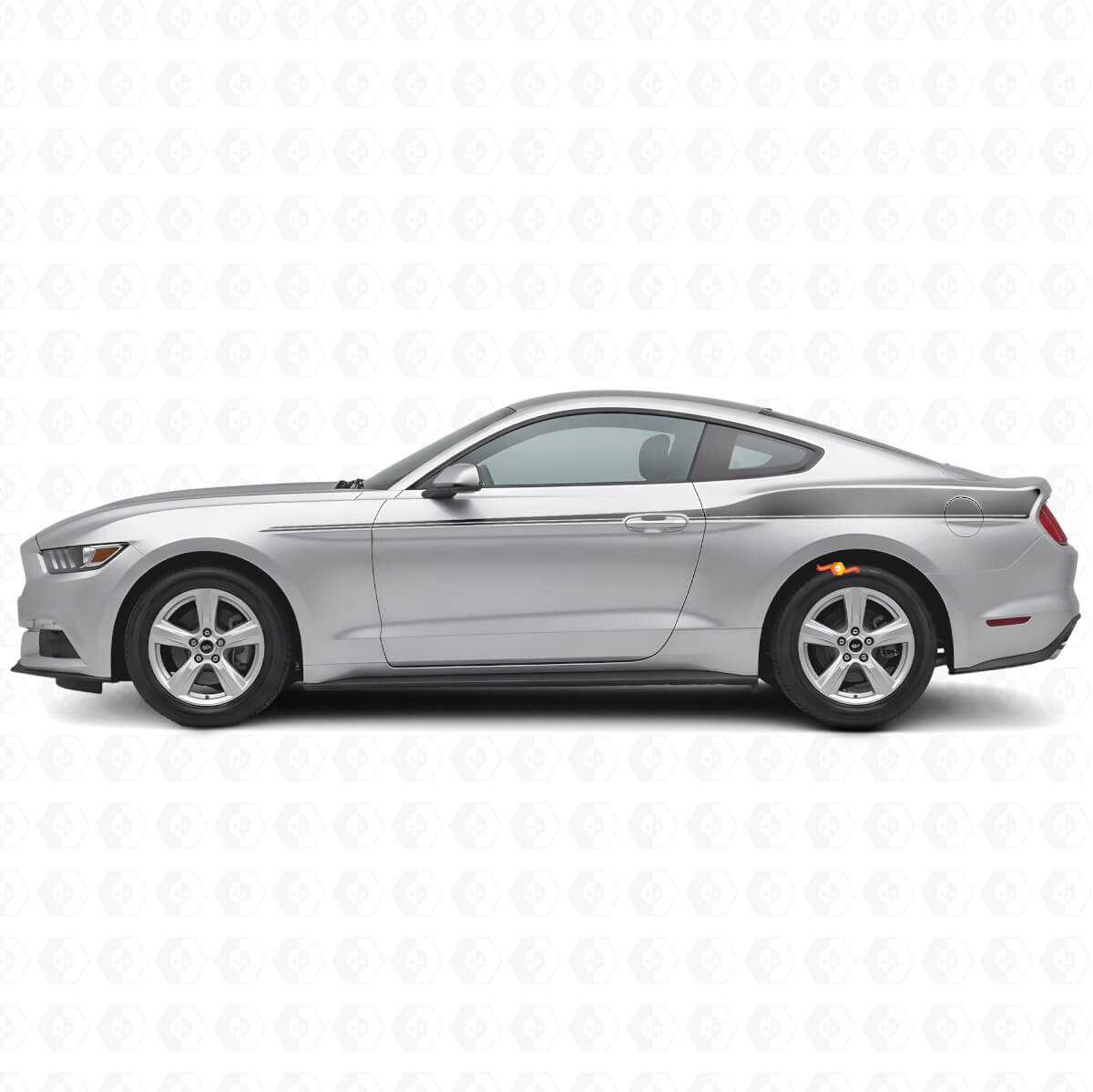 Decorated Side Stripes Vinyl Decal for Musclecar Mustang 2015-20