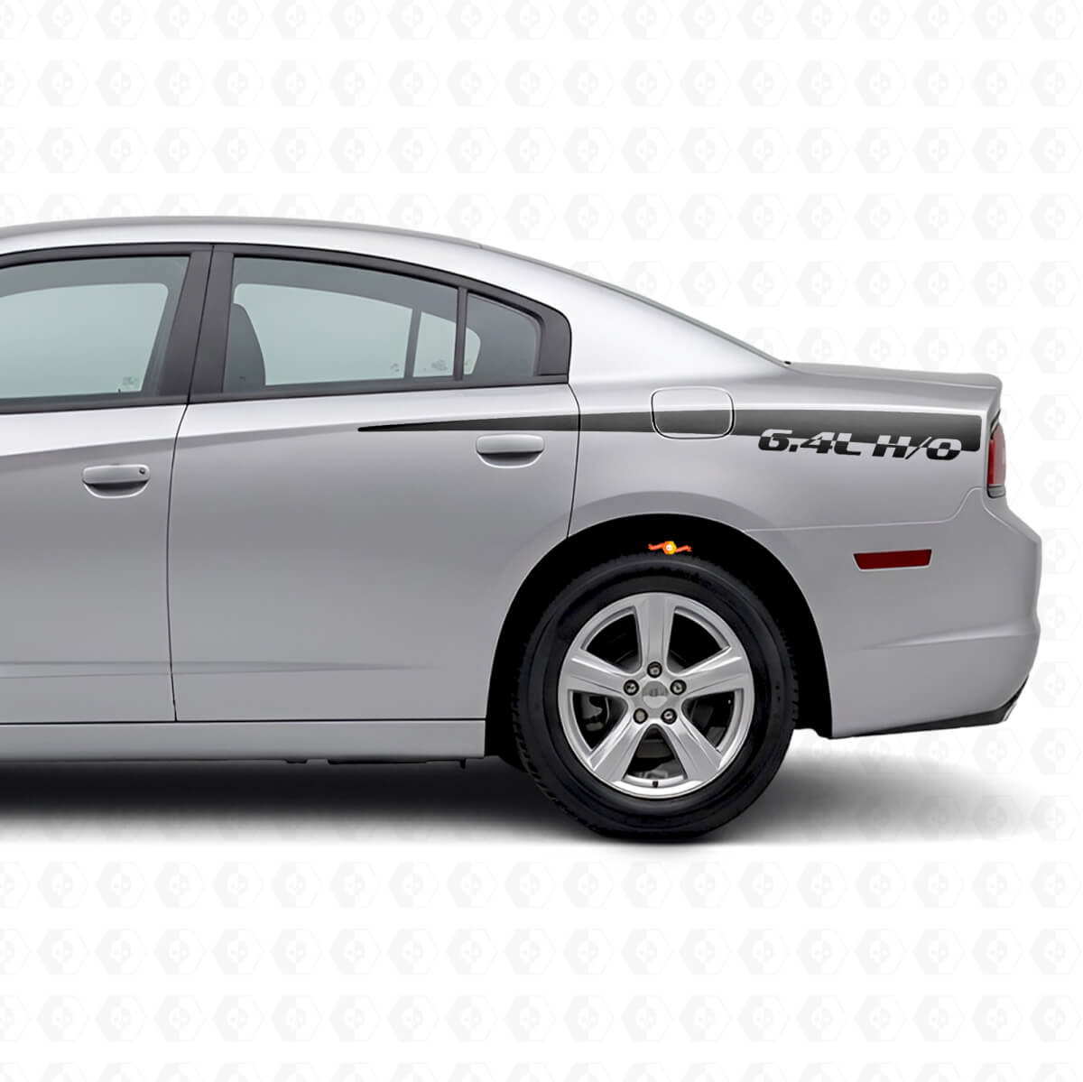 6.4L H/O Side Stripes Vinyl Decal for Dodge Charger 2011-2014