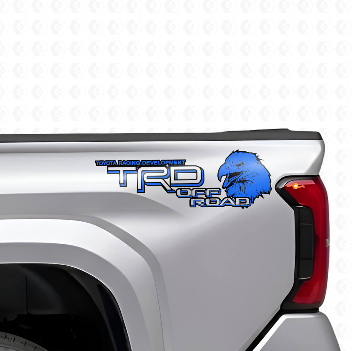 TRD Off Road Eagle Rear Side Vinyl Decal Set for Toyota Trucks
