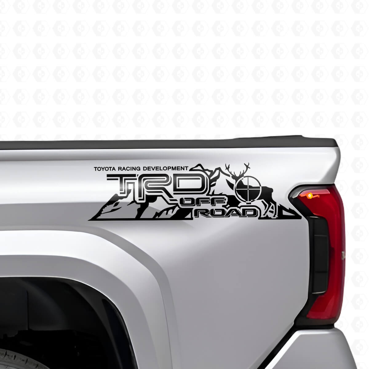 TRD Off Road Style Mountain Side Vinyl Decals for Toyota Trucks