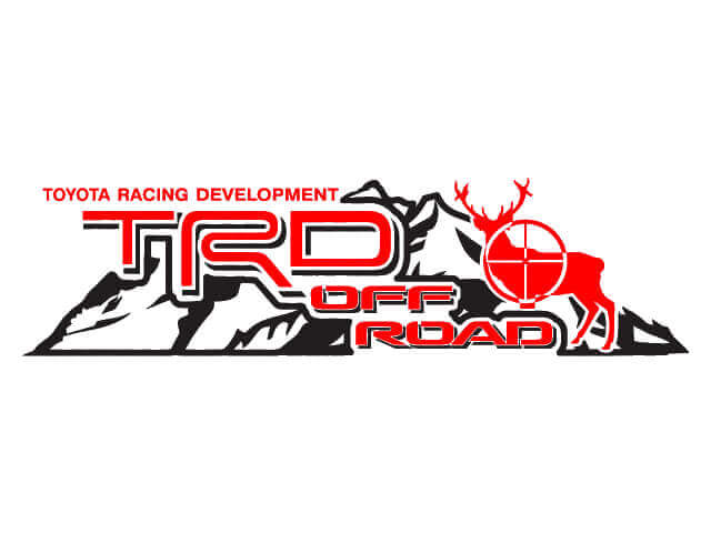 TRD Off Road Style Mountain Side Vinyl Decal Set for Toyota FJ Cruiser