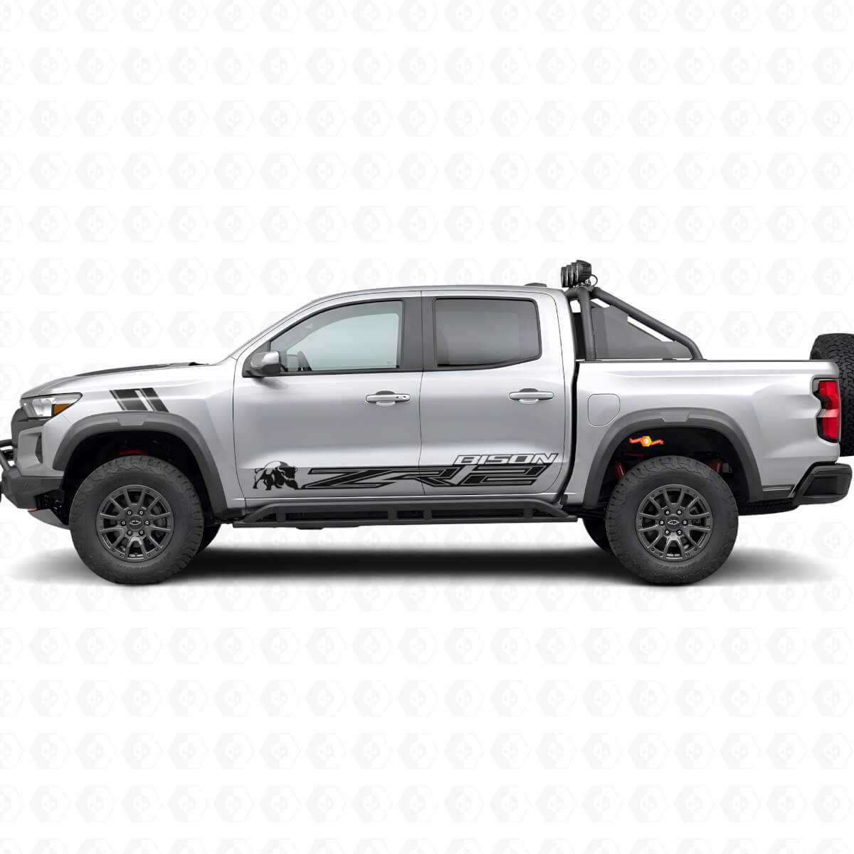 Bison ZR2 Logo Door Side Vinyl Decal Kit for Chevrolet Colorado ZR2 