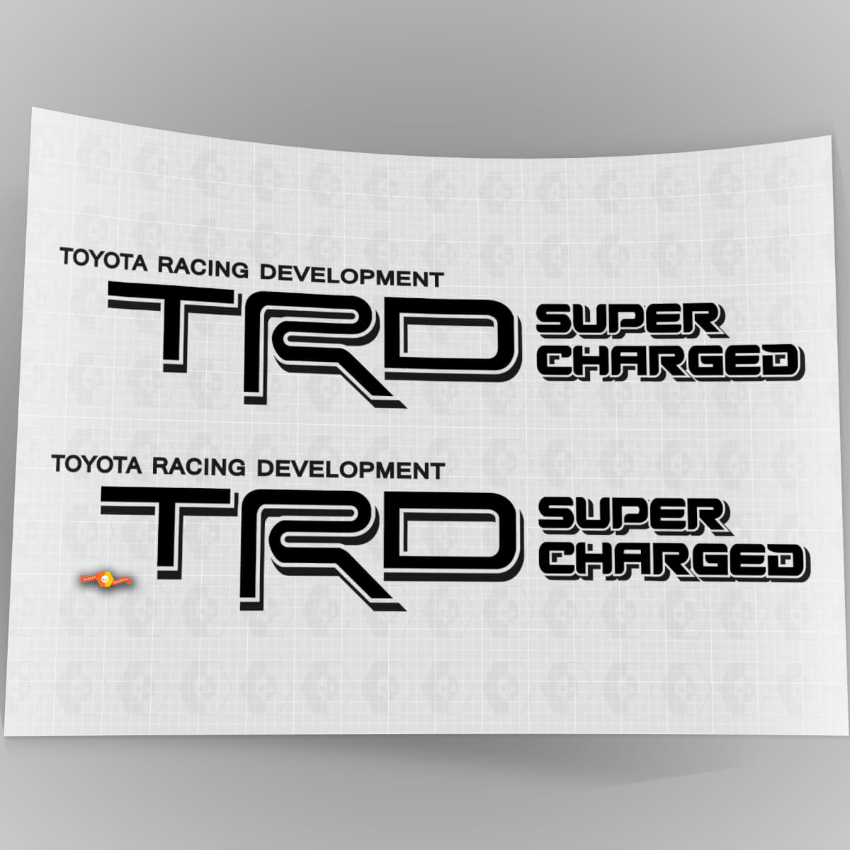 TRD Super Charged Bed Side Vinyl Decal Pair for Toyota Trucks