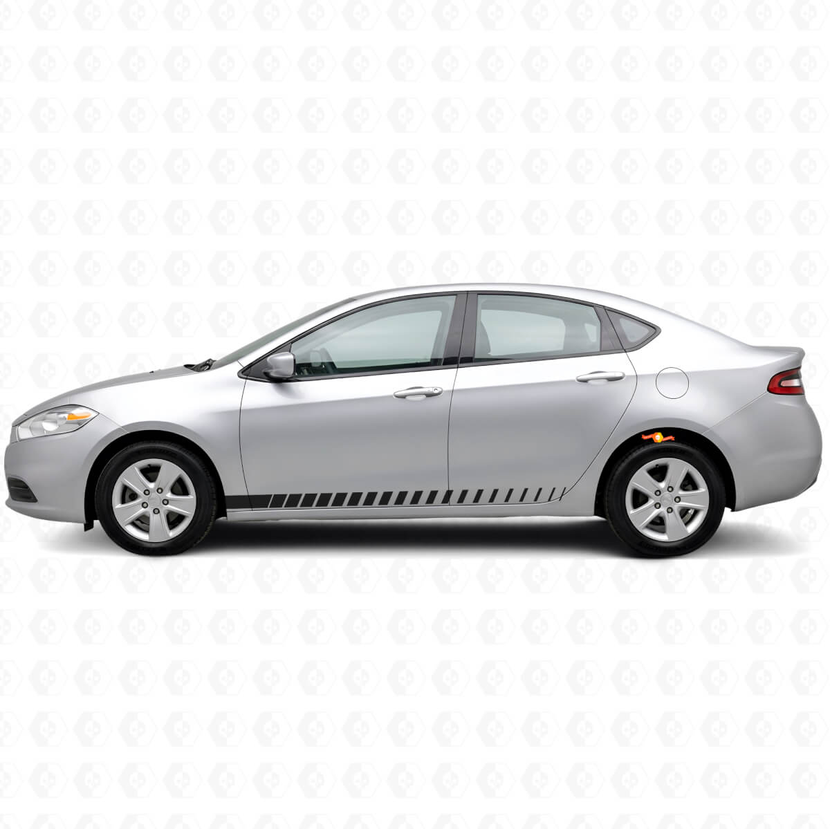 Racing Style Door Side Stripes Vinyl Decal Kit for Dodge Dart 