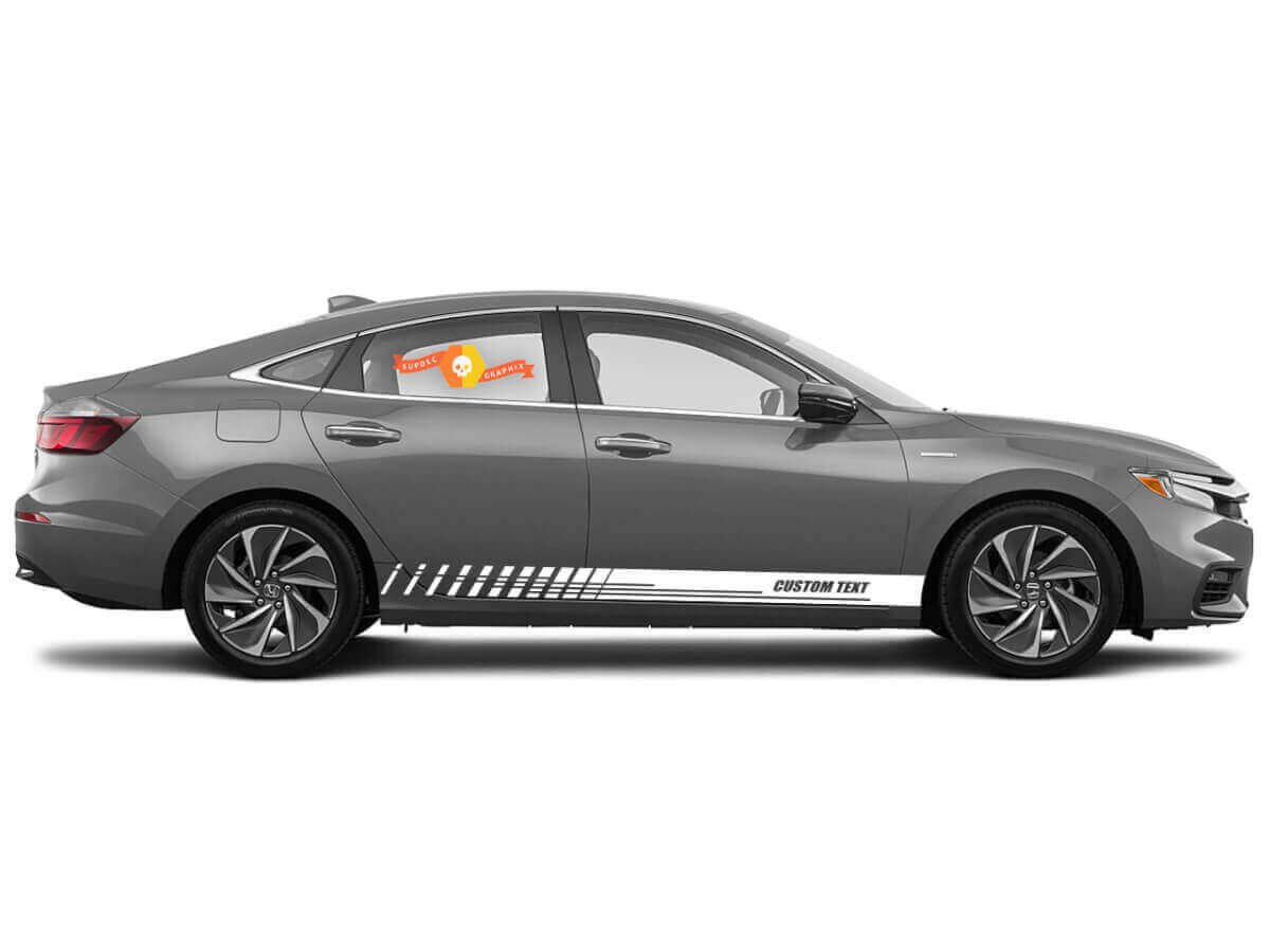 Custom Racing Side Stripes Vinyl Decal Kit for Honda Insight