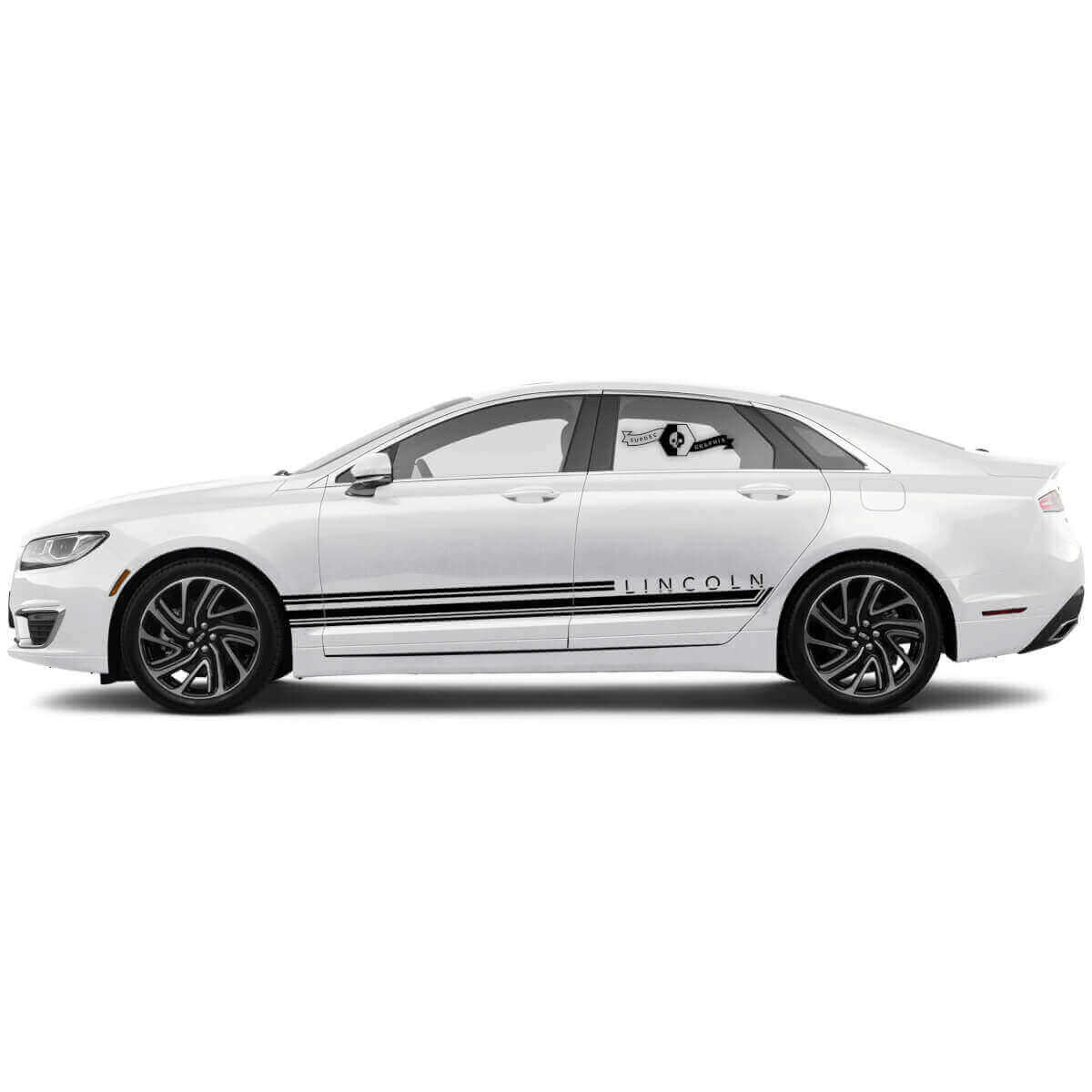 Decorated Side Stripes Vinyl Decal Kit for Lincoln MKZ