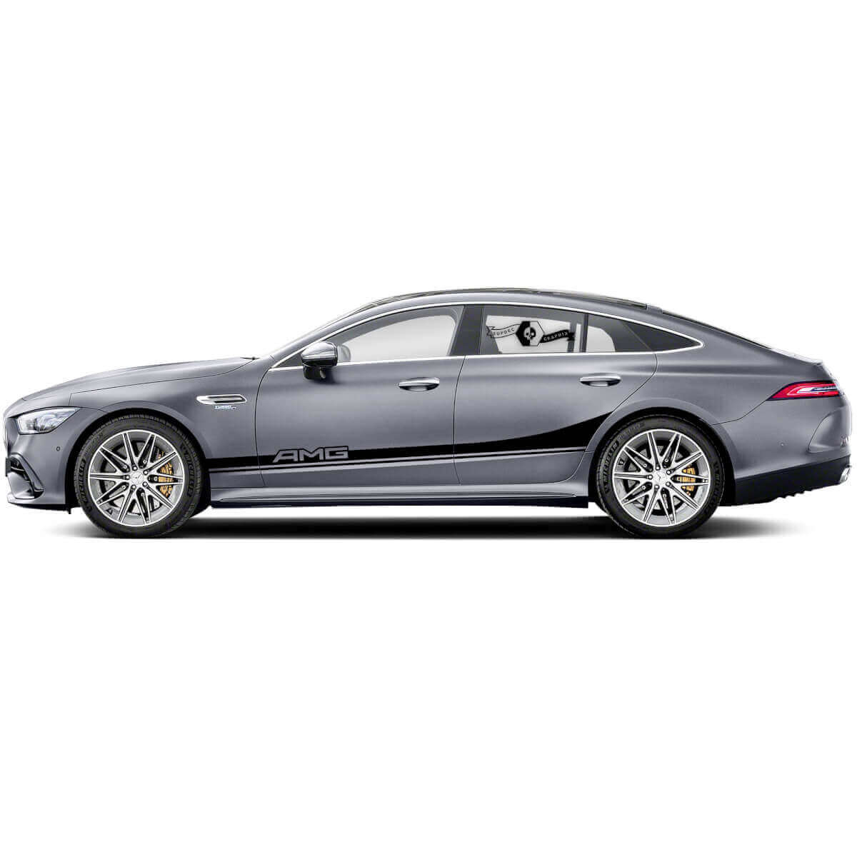 AMG Style Side Stripes Vinyl Decal Kit for Mercedes Benz AMG GT3