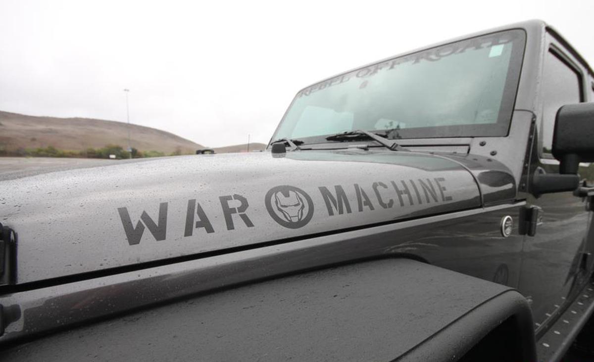 2 Jeep War Machine Wrangler Edition Vinyl Hood Sticker Decal TJ LJ JK Unlimited
