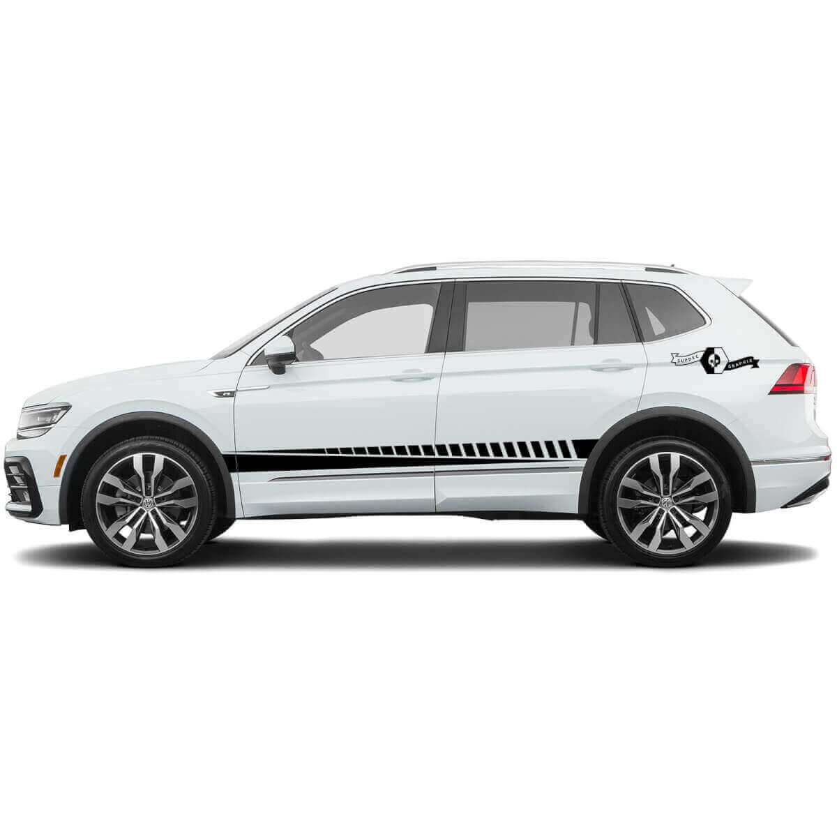 Decorated Side Stripes Vinyl Decal Set for Volkswagen Tiguan