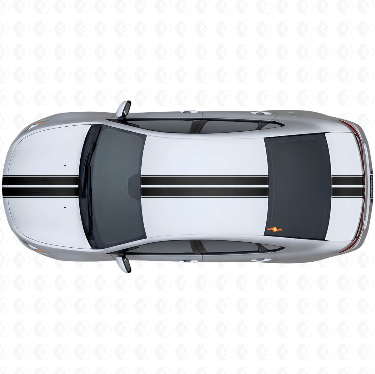 Dual Outline Stripes Upper Side Vinyl Decal Kit for Dodge Dart 2013+