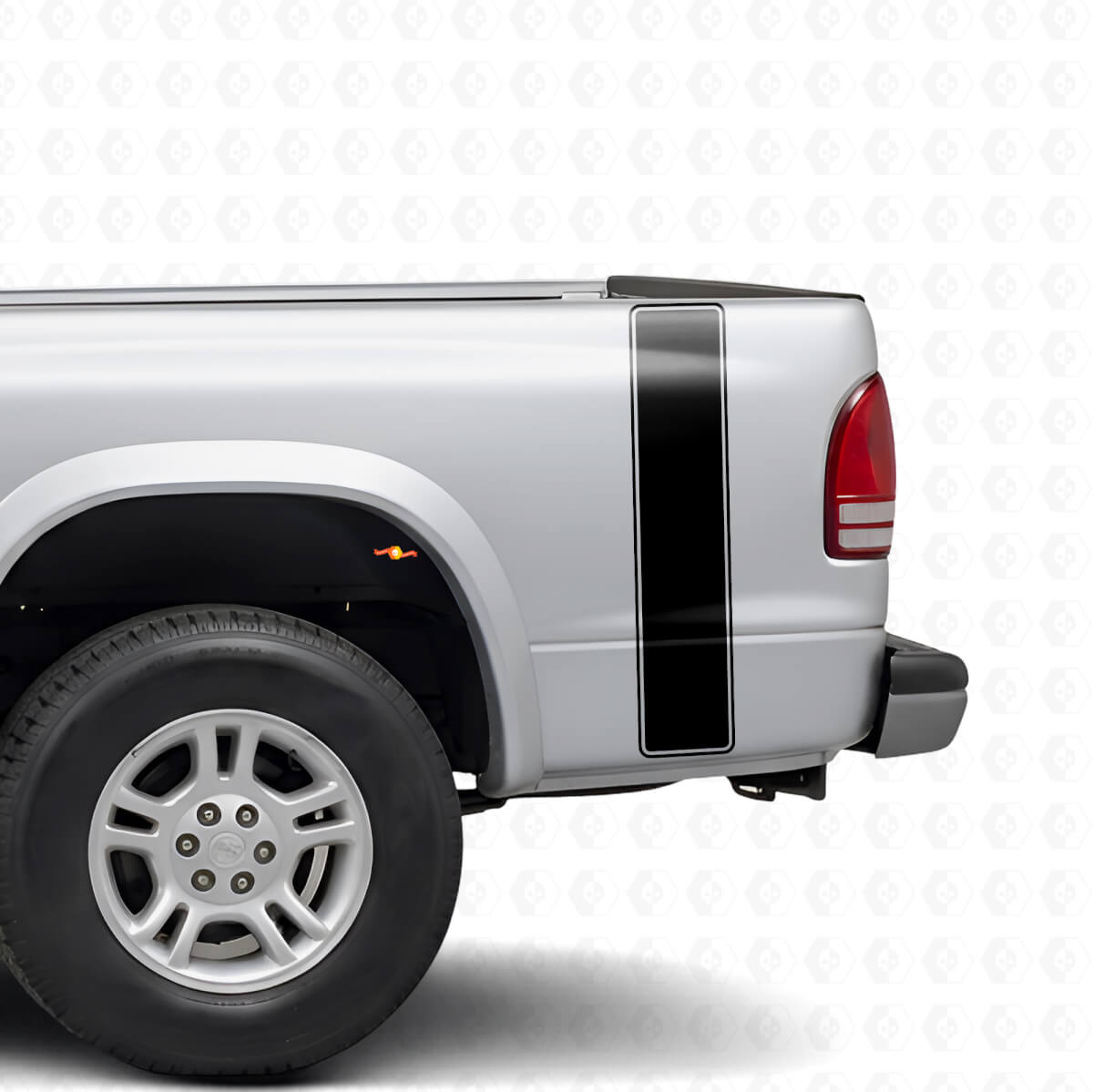 Outline Stripes Rear Side Vinyl Decal Kit for Dodge Dakota 1997+